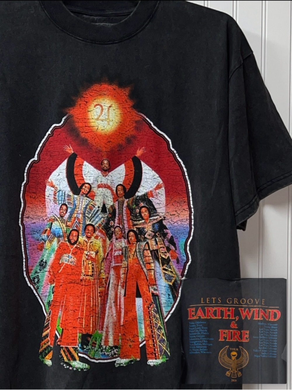 Earth Wind & Fire Concert Tour Shirt L Heavyweight Oversized New NWOT